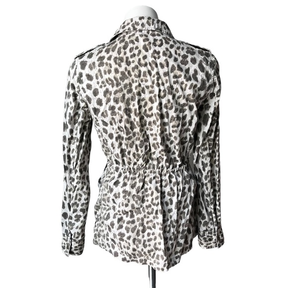Lily Aldridge For Velvet Leopard Print Utility Jacket, Sz M - Picture 4 of 13